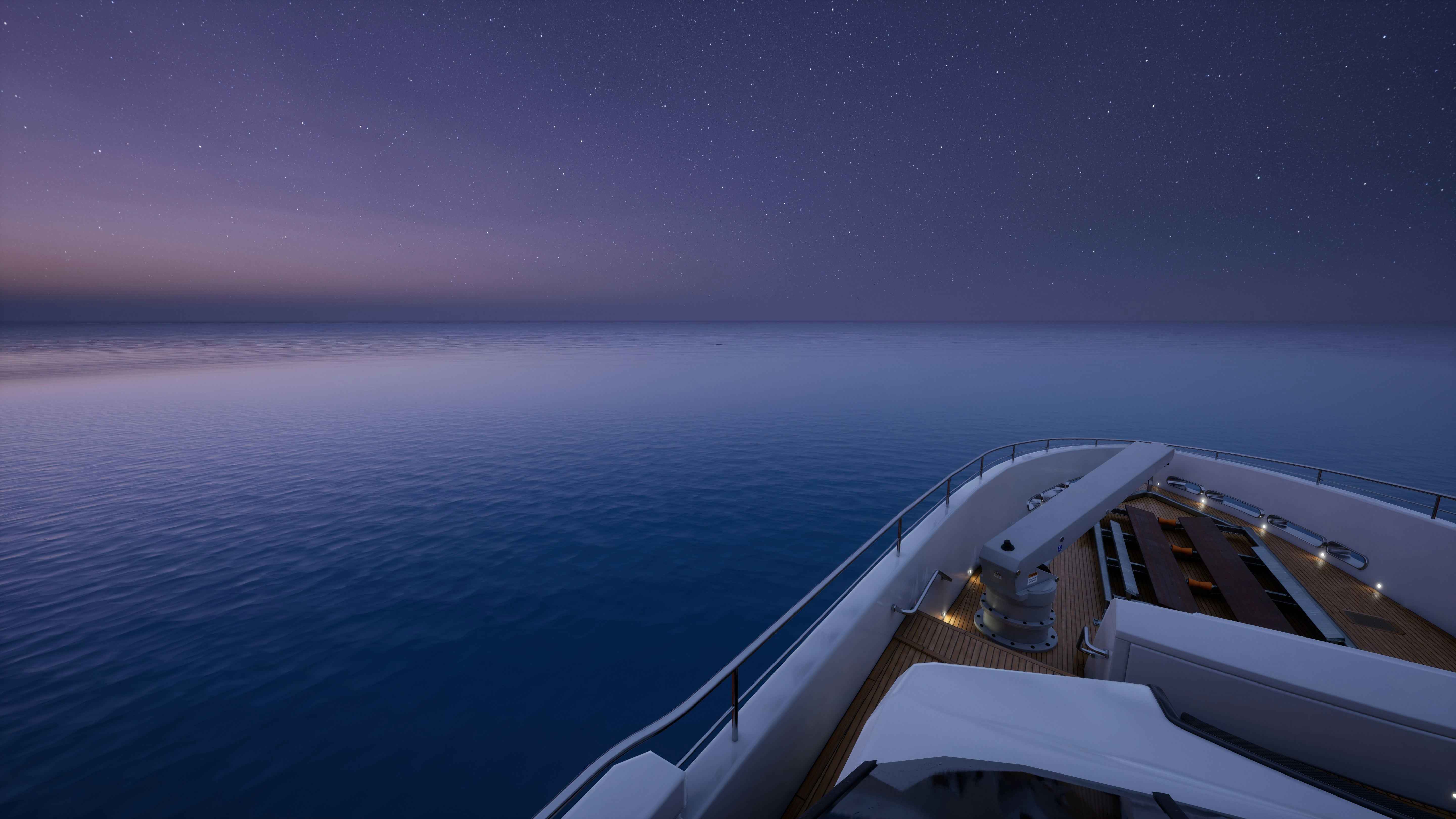Boat at night