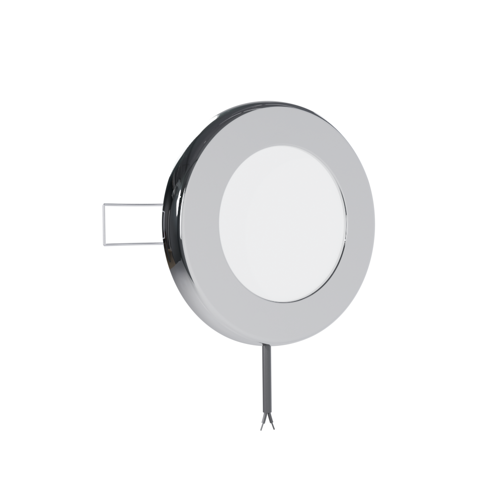 Vista 4 - 4 inch Marine LED Light Front #finish_classic chrome polished trim 316 ss