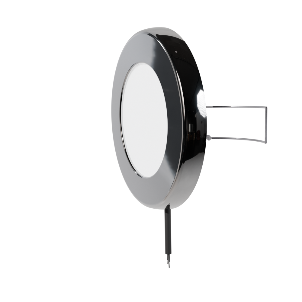 Vista 4 - 4 inch Marine LED Light Side #finish_classic chrome polished trim 316 ss