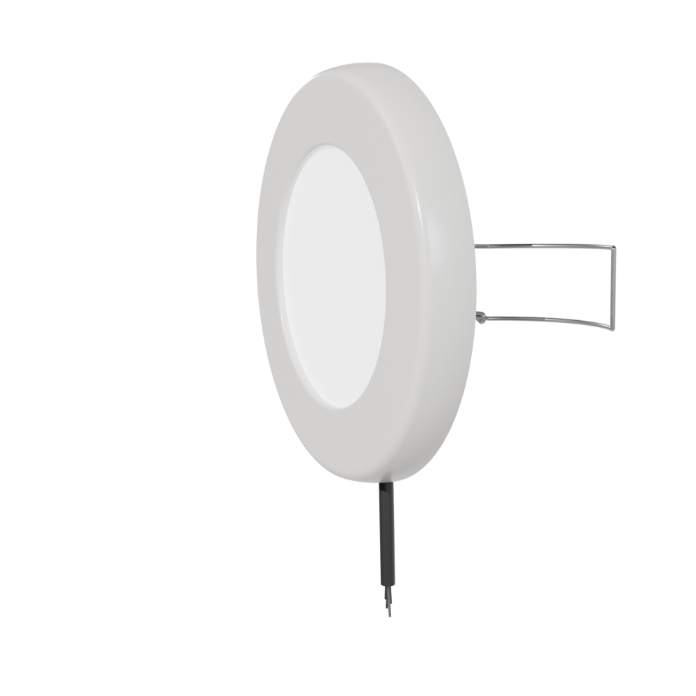 Vista 4 - 4 inch Marine LED Light White Side #finish_classic white powder coated trim 316 ss