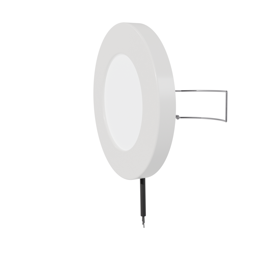 Vista 4 - 4 inch Marine LED Light Side #finish_modern white powder coated trim 316 ss